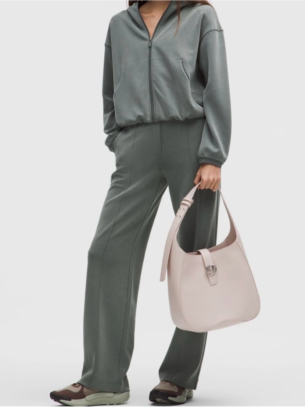 lululemon athletica Cashew Alternative Leather Shoulder Bag w/bag and Reusable - Picture 2 of 16